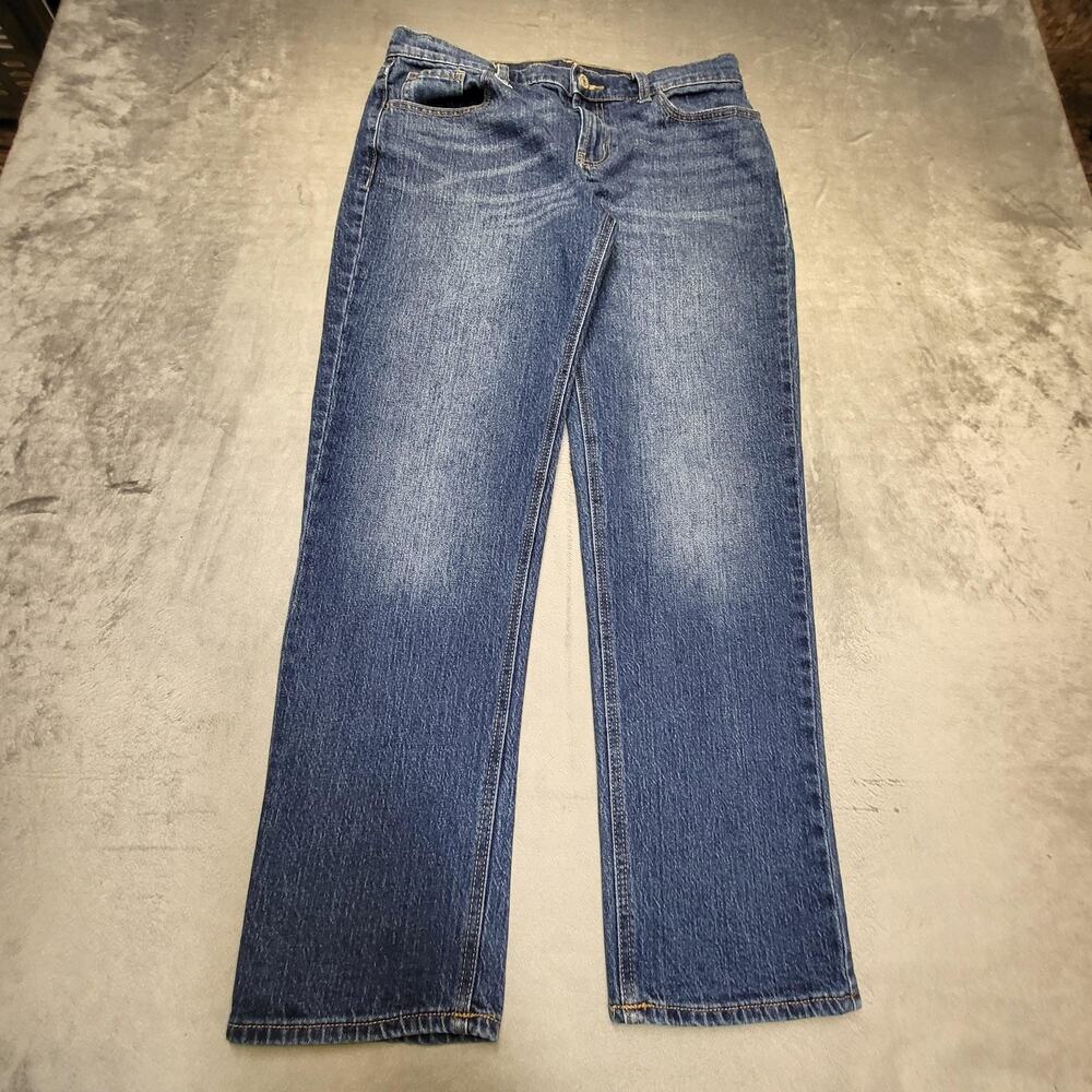 Old Navy Jeans Womens 6 Petite Blue Mid Rise WOW Boyfriend Relaxed Stretch Denim